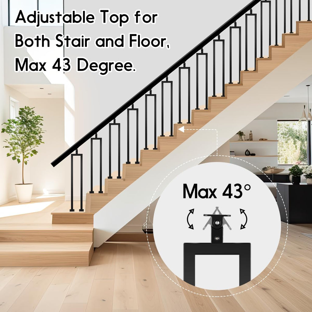 12 Pack U Shape 36" Stair Balusters with Adjustable Top Bracket
