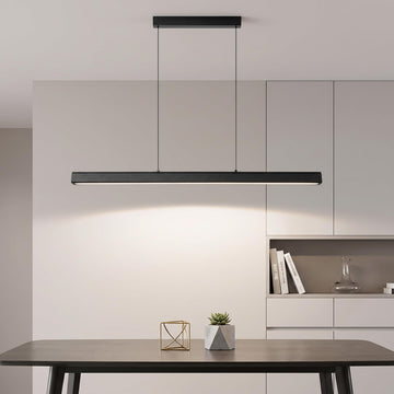Minimalist Linear Pendant Light Dimmable LED Modern Chandelier Dining Room Island Light Restaurant Cafe Bar Office