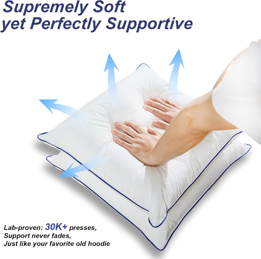 12x20 Pillow Insert, Hypoallergenic Lumbar Pillow Inserts,Soft Rectangular Cushionfor Couch, Sofa - Oeko-TEX - Set of 2