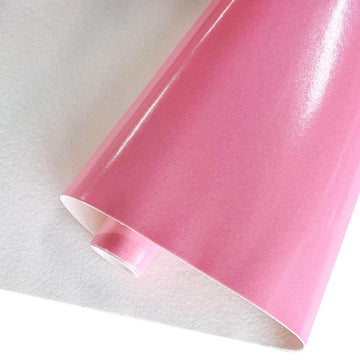 Pearlescent Solid Color Mirror PU Fabric Faux Leather Sheets Roll 11.8 "X53 (30cmX135cm), Soft Faux Leather Roll for