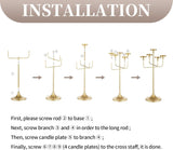 Candelabratick Holders for Taper Pillars - 27 inch Metal Candle Holder
