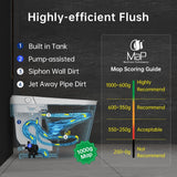 EPLO Smart Toilet Bidet with Tank Built In,Auto Open Close Lid,ADA Comfort Height,Dual Auto Flush,1000 Gram MaP