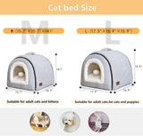 Cat Bed for Indoor Cats，Foldable cat cave，Anti-Slip & Water-Resistant Bottom，cat Houses for Indoor Cats or Small Dogs