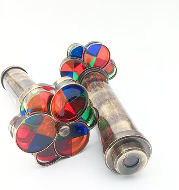 Handcrafted Brass Kaleidoscope, Vintage Desk Decor Gift