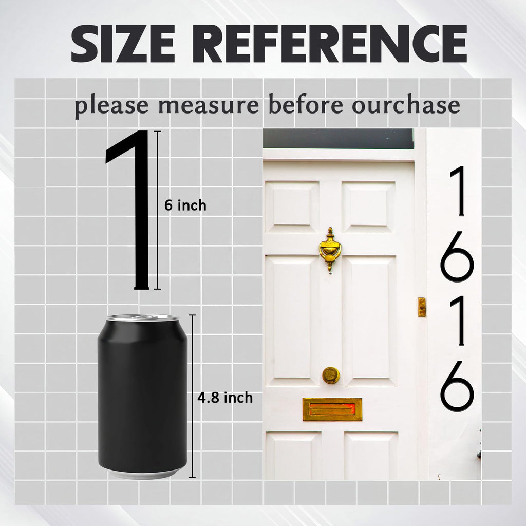 Black 6 Inch Acrylic House Number 2 Set, Classic Style