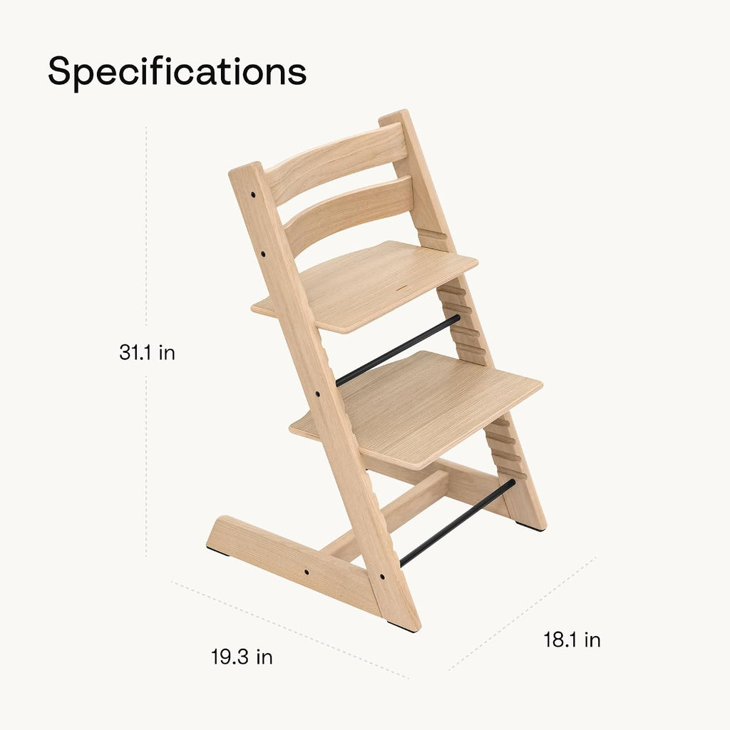 Tripp Trapp Chair, Adjustable Wooden High Chair, Serene Pink | Convertible Chair for Toddlers, Children & Adults