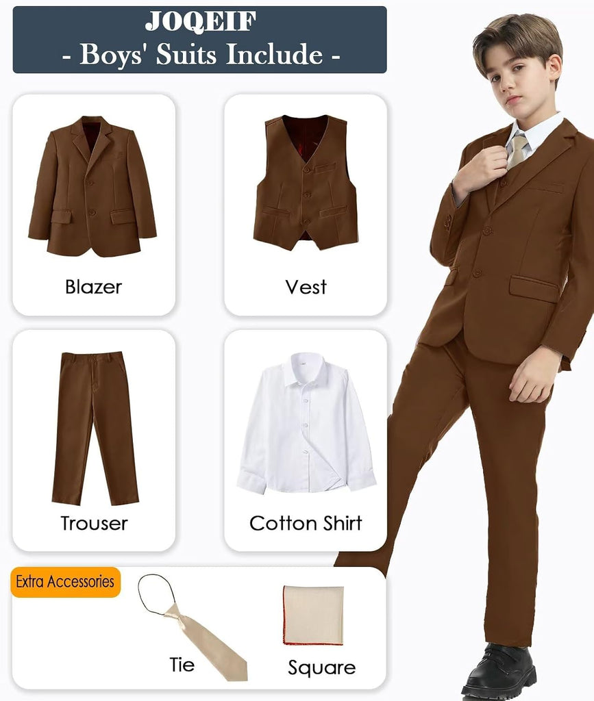 Boys Suits Formal Slim Fit Wedding Ring Bearer Outfit Dress Tuxedo Suit Set