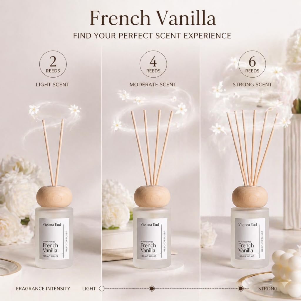 French Vanilla Reed Diffuser, 3.5 Fl Oz