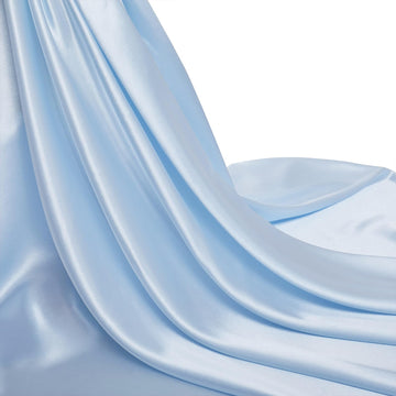 Light Blue Silk-Like Satin Fabric by The Yard, 3 Yards, 60 Inch Wide