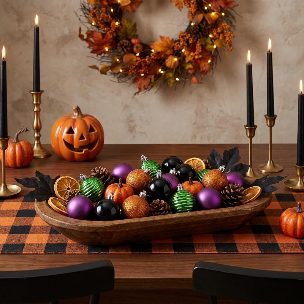 Halloween Ornaments Tree Decorations Indoor 1.6 Inch - Set of 24
