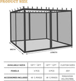 Replacement Gazebo Mosquito Netting 10x12FT, Universal Outdo - Image 2