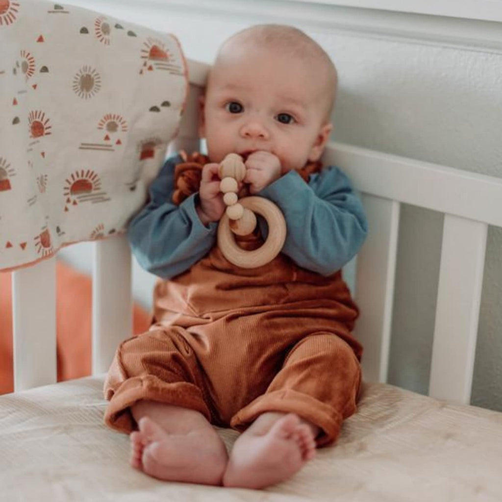 Baby Boys Overalls Linen Clothes 2PCS Set Infant Gentleman Outfits Set Baby Haze Blue Bodysuit Romper Tops and Ribbed