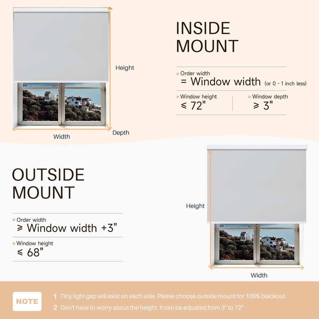 Motorized Roller Shades with Remote, Cordless Automatic Window Shades, Compatible with Alexa and Google Home(Grey, 25"