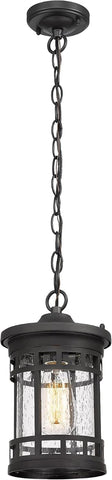 Outdoor Pendant Lantern - Anti-Rust Farmhouse Hanging Light Fixture