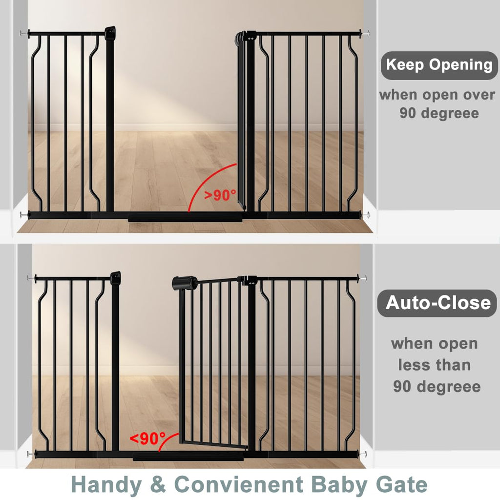 53-57.5 Inch Wide Extra Wide Baby Gate Indoor for Stairs Doorway