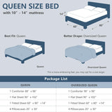 Queen Comforter Set Black, 7 Pieces Bed in a Bag, Black Comforter Queen