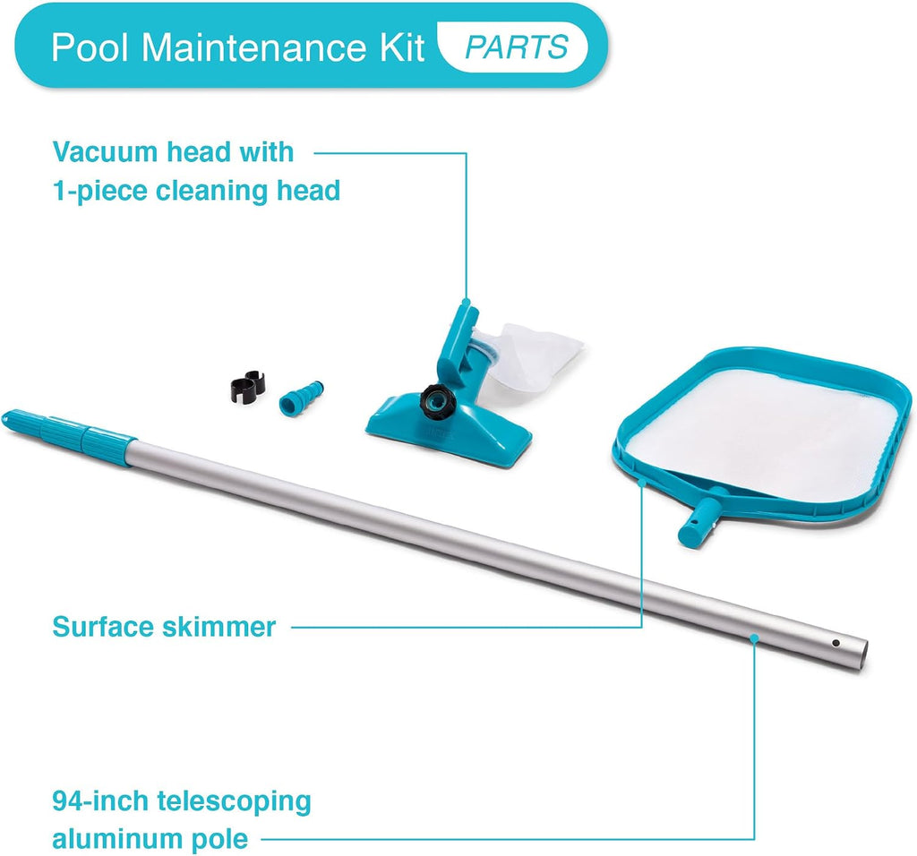 Ultra XTR 18ft x 52in Above Ground Swimming Pool Set Bundle | 26329EH - 2100 GPH Sand Filter Pump, Ladder, Pool Cover