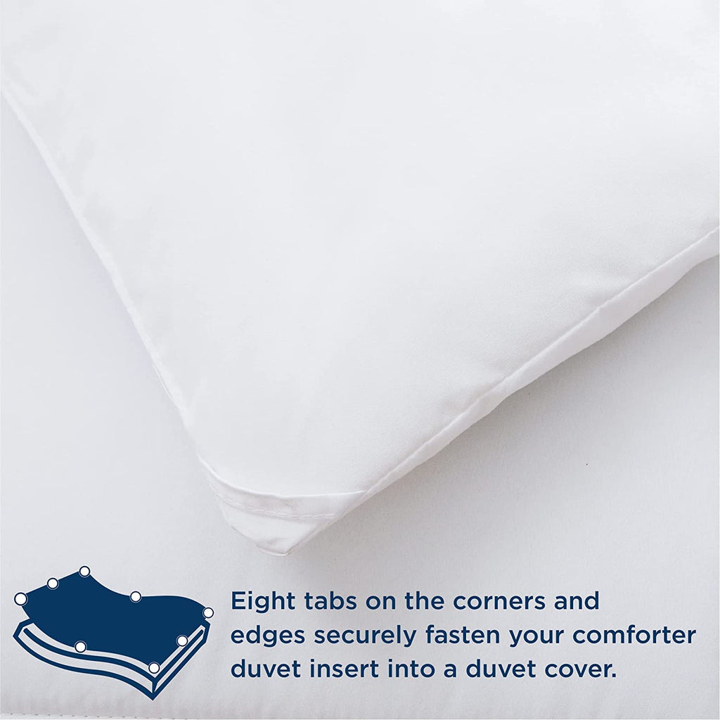 Quilted Bedding Comforter King Size - Duvet Insert with 8 Tabs - Super Soft, Comfy & Cozy All Season King Size