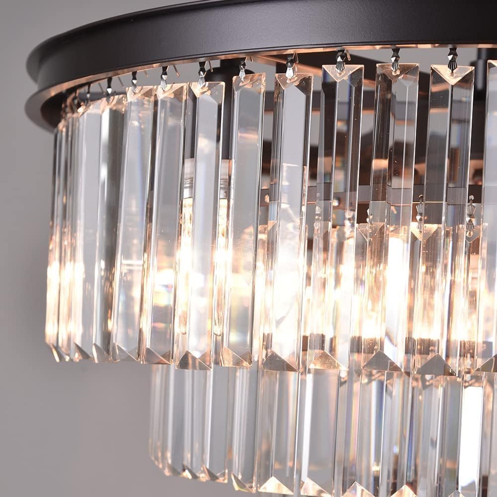 Inspired Odeon Style Oil Rubbed Bronze Crystal 5-Tier Modern Chandelier - A107-B0B4NQHM78
