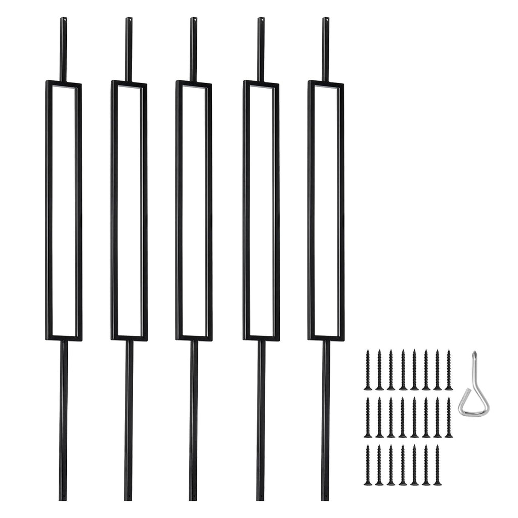 44'' Iron Balusters for Staircases and Decks-Decorative Metal Balusters, 1/2" Wrought Iron Spindles for Spiral Stair