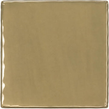 6x6 Glossy Gold Ceramic Wall Tile, Handmade Look Square Tile Backsplash, Bathroom, Shower, Fireplace & Accent Wall (1