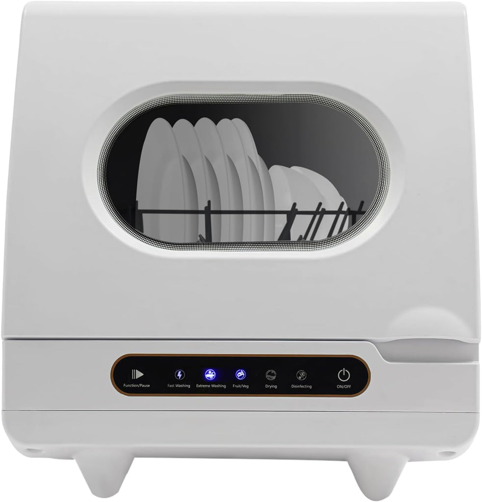 Countertop Dishwasher,5 Washing Programs Portable Dishwasher With Built-In Water Tank For Glass Door