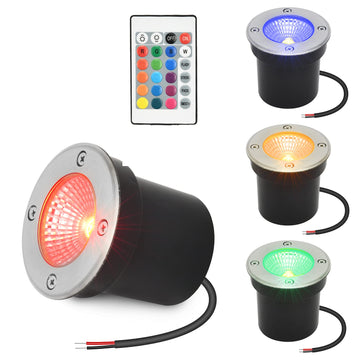 Low Voltage In-ground Light LED Well Lights Color Change Landscape Lighting 3W 12V Outdoor Landscape Light RGB