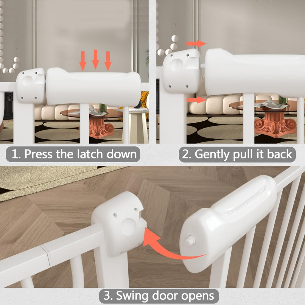 53-57.5 inch Extra Wide Baby Gates Auto Close Child Safety Gates