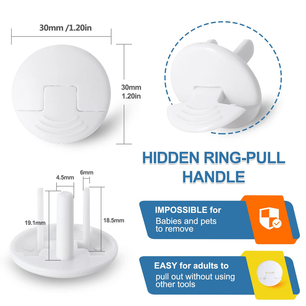 Outlet Covers Baby Proofing White - 38 Pack Plug Covers for Electrical Outlets, Child Proof Socket Covers, Baby