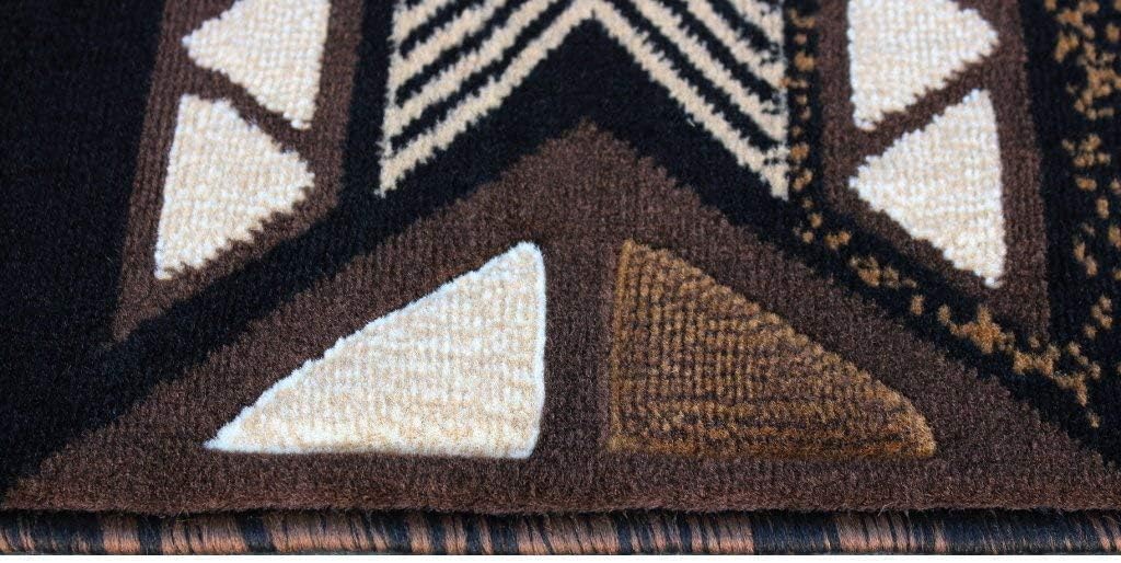 Southwest Native American Navajo Aztec Tribal Indian Chocolate Carpet Area Rug (32 Inch X 15 Feet 6 Inch Runner)