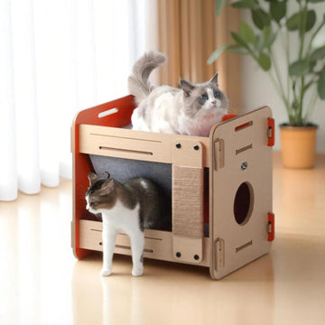 Purr and Play Cat Bunk Bed & Scratching Post