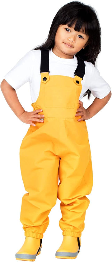 Puddle-Dry Rain Bib Pants for Toddlers
