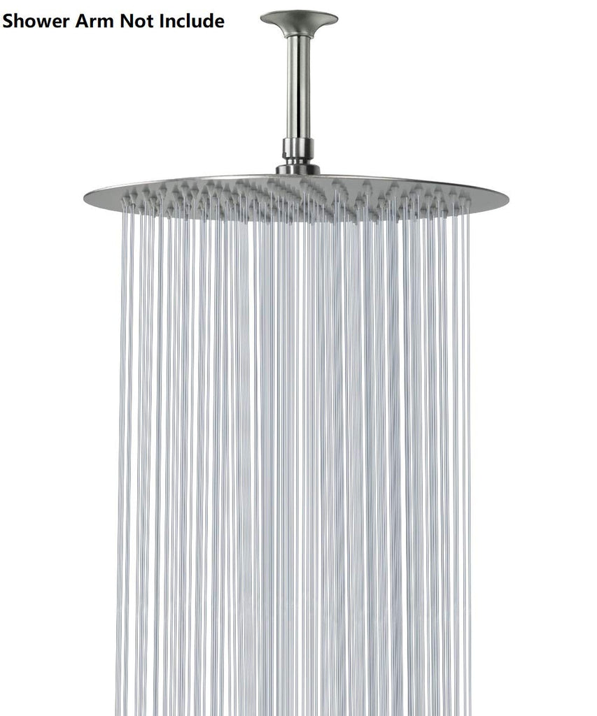 Rain Shower Head, Ultra-Thin Design-Pressure Boosting, Awesome Some Experience, High Flow Stainless Steel Rainfall