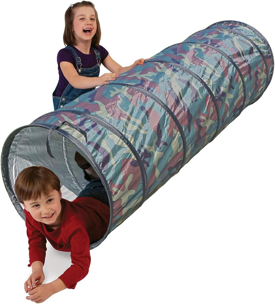 Play Tunnel Camouflage Pop Up Tunnel for Kids Indoor/Outdoor Fun - 19dia × 60L inch