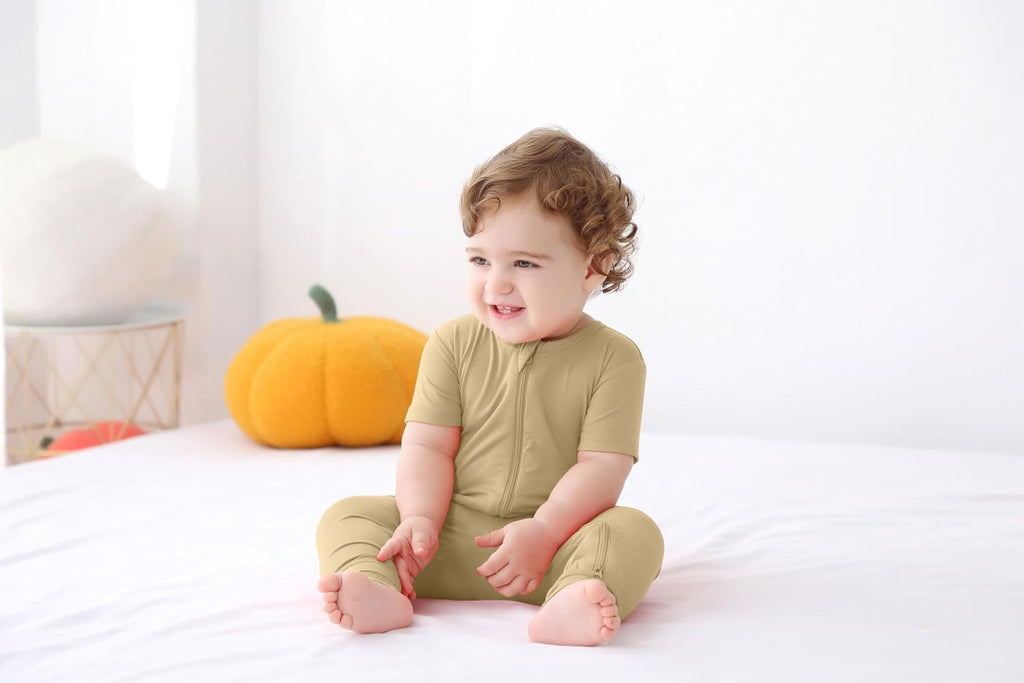 Rayon of Bamboo Baby Short Sleeve Footless Pajamas