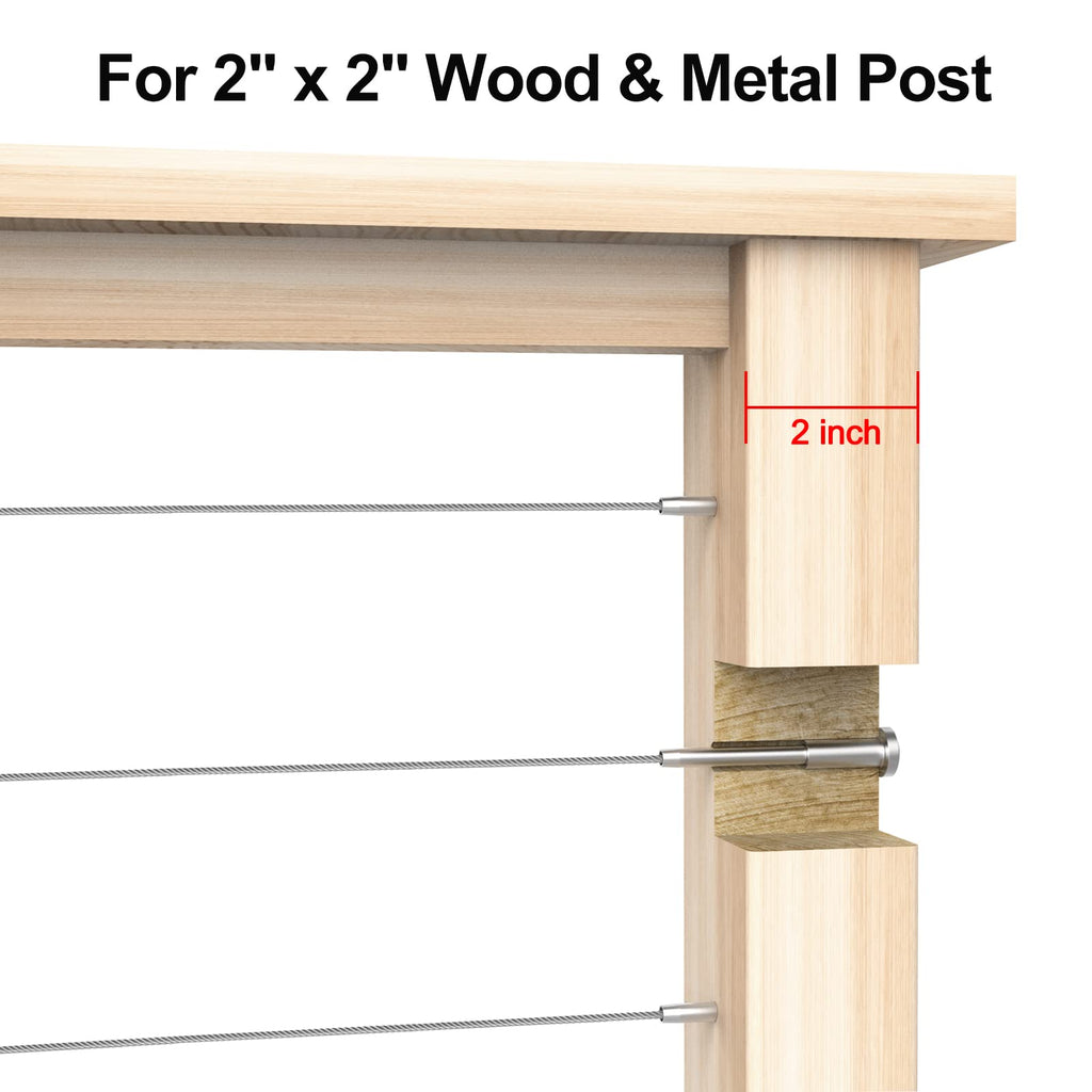 50 Pack 1/8" Invisible Cable Railing kit, T316 Stainless Steel