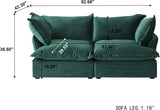 82.66" Sectional Couch for Living Room, Modular Sectional Sofa, Modern Convertible Couches, Cushion Covers Removable, Down Filled Soft Sofas for Living Room, Home, Apartment (Green) A124-B0F1CFPL2R
