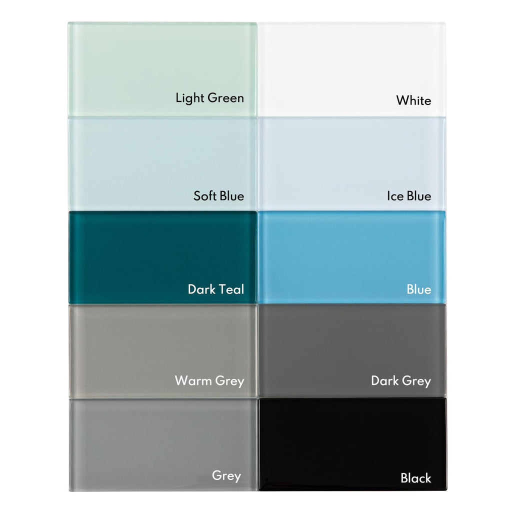 Warm Grey Glass Subway Tile, Glass Kitchen Shower Backsplash Wall, 4 x 12 Inches, 4 Sq.Ft.