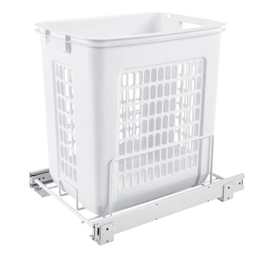 Large Pullout Clothes Hamper, Steel Frame & Polymer Laundry Bin