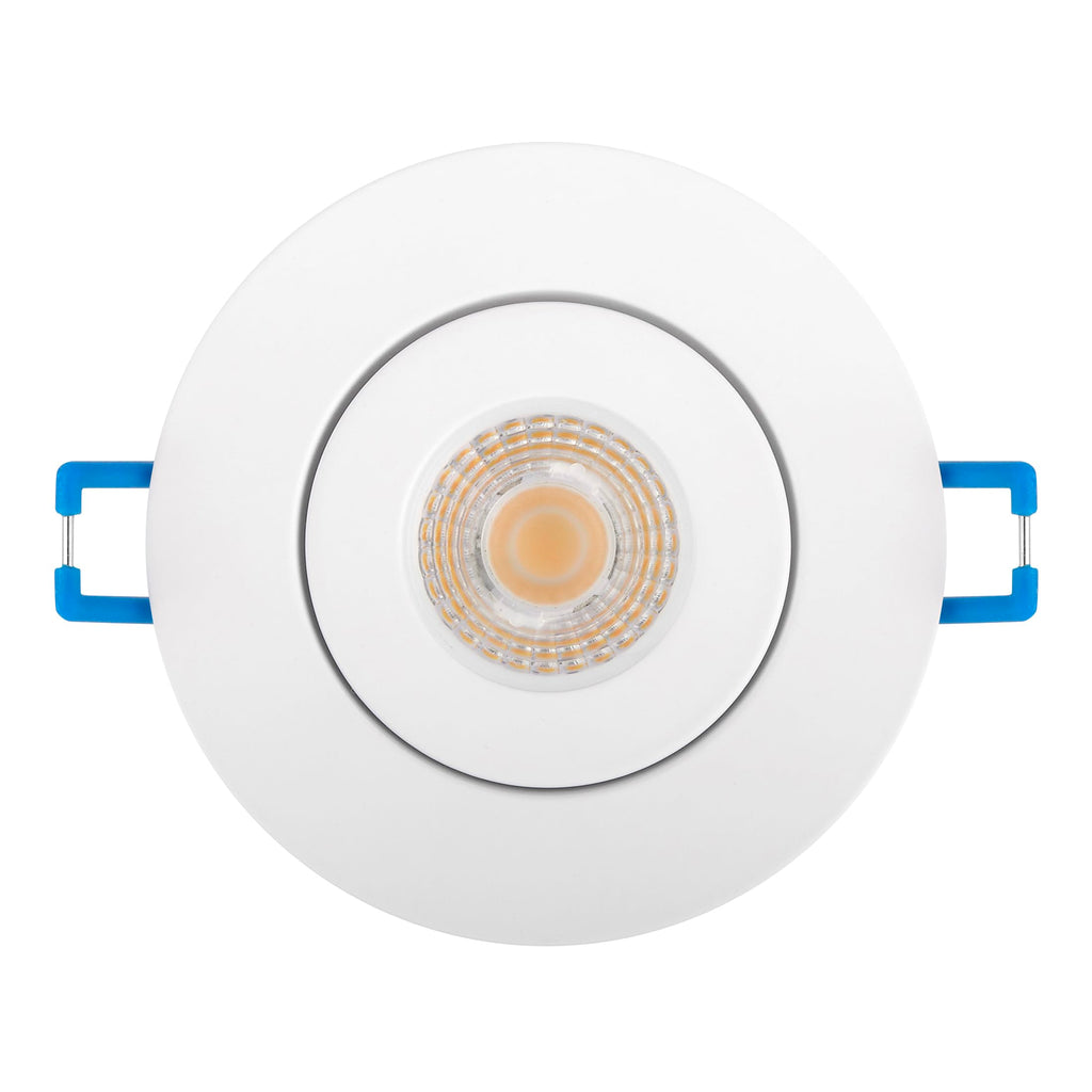 2" White Rotatable LED Floating Gimbal Downlight, 400 Lumens 5 CCT