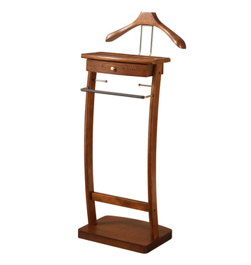 Kingsman Suit Valet Stand VL37074 with Drawer, Top Tray, Contour Hanger, Trouser Bar, Tie & Belt Hooks and