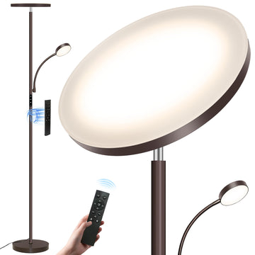 Floor Lamp-42W/4200LM Super Bright Floor Lamp,Dimmable 2-in-1 LED Floor Lamp,Torchiere Floor Lamps with Remote &
