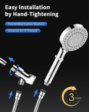 Shower Head with Handheld, High Pressure Handheld Shower Head with 80" Extra Long Stainless Steel Hose & Adjustable