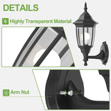 Plastic Outdoor Wall Light Fixtures with Bulbs, Waterproof and Anti-Corrosion Porch Sconces