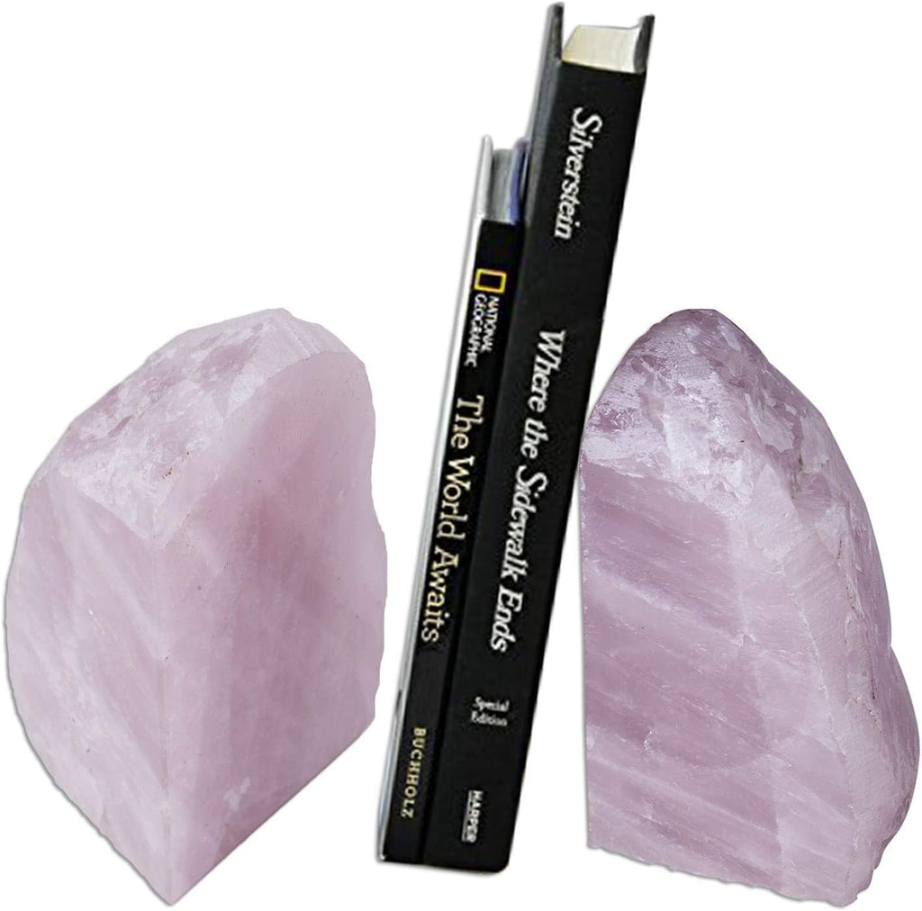 Teal Agate Bookends 2-3 lbs & Rose Quartz Book Ends 3-4 lbs