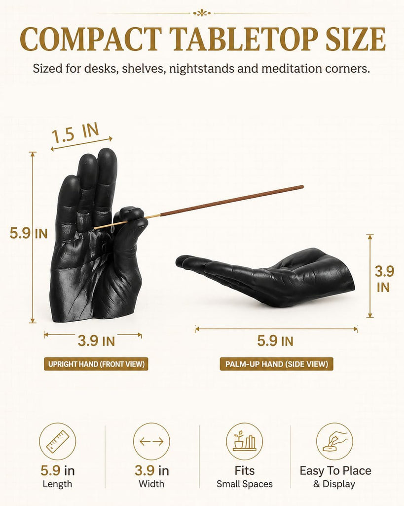 Hand Incense Holder Burner Incent for Sticks Outdoor Sculptural Witchy Room Decor Palm Shaped Aroma Statue Funny