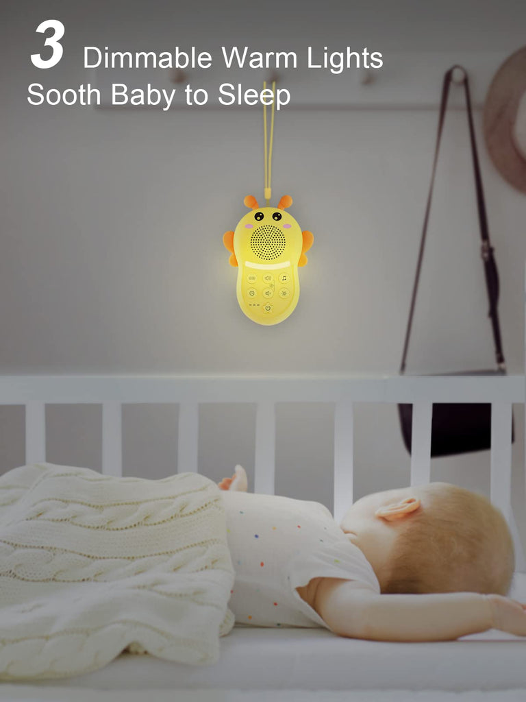 Portable Sound Machine for Baby,White Noise Sound Machine for Babies and Kids,Rechargeable Lullaby Machine with