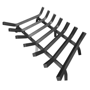 Fireplace Grate 30 inch Solid Steel Heavy Duty Firewood Log Burning Rack Fire Grates for Outdoor Kindling Tools Pit