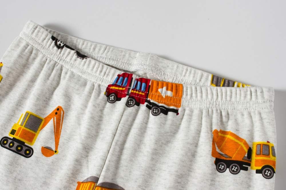 Boys Pajamas 100% Cotton Truck Pjs Toddler 2 Piece Sleepwear Kids Winter Clothes Set -10t