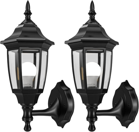 Plastic Outdoor Wall Light Fixtures with Bulbs, Waterproof and Anti-Corrosion Porch Sconces